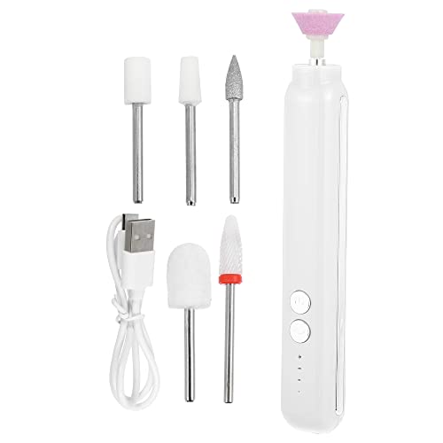 VOCOSTE Electric Nail File Set, Nail Drill Machine, Pedicure Set, Nails Care Kits, Portable Hand Foot Nail Care Trimmer, for Home Salons Use, ABS, White