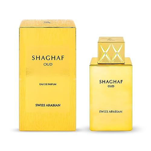 Swiss Arabian Shaghaf Oud - Luxury Products From Dubai - Long Lasting And Addictive Personal EDP Spray Fragrance - A Seductive - The Luxurious Scent Of Arabia - 2.5 Oz