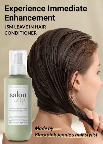 JUNG SAEM MOOL OFFICIAL Salon.ZIP Protein Hair Milk Pack, 6.8 fl oz (200 ml) | Korean Beauty | Hair Treatment | Hair Milk | Hair Protein | Hair Essence | Hair Cream | Hair Care for Damaged Hair