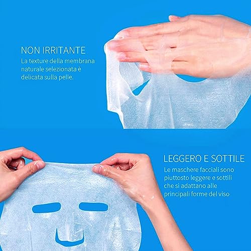 +WIS+ Intensive Hydrating Facial Mask Smoothing Face Sheet Mask 24 Pack, Deep Moisturizing with Hyaluronic Acid, Oil Control, Shrink Pores Firming Anti-aging with Collagen