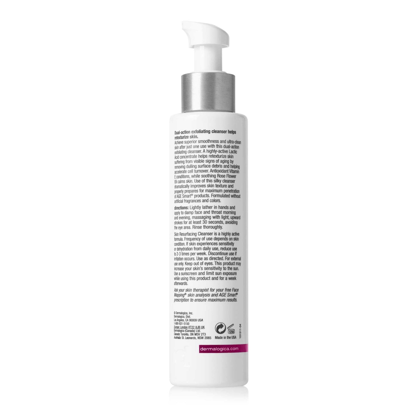 Dermalogica Skin Resurfacing Cleanser, Dual-Action Anti-Aging Exfoliating Face Wash and Cleanser - Smoothes Skin with Lactic Acid, 5.1 Fl Oz